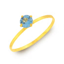 Anel Um Aro Ouro 18 Kilates 1.00 Grama Pedra Zircônia 5mm Maciço Todas Cores de Pedras