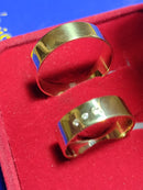 Alianças de Ouro 18 kilates 9 gramas 7 mm Maciça Par