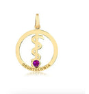 Pingente Odotologia Ouro 18 k Peso 2.20 Gramas 22 mm Pedra Rubi
