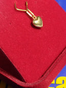 Pingente Coração Ouro 18 Kilates Peso 0.40 Grama 8 mm