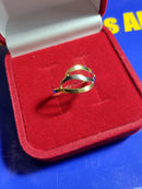 Anel Ouro 18 kilates 2 gramas Maciça duas cores de ouro 18 Kilates