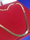 Colar Gargantilha Corretinha  laminada 45 Cm Ouro 18 Kilates 9.10 Gramas 4 mm