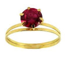 Solitário Ouro 18 Kilates 1.00 Grama Pedra Zircônia 5mm Todas Cores de Pedras