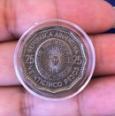 Moeda 25 Pesos Argentino Primeira Moeda Patrica Nova em Cápsula