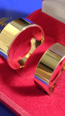 Noivado Casamento  Ouro 18 Kilates 8 Gramas 7.50 mm Maciça Anatômica Par Alianças