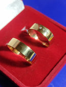 Alianças de Ouro 18 kilates 9 gramas 7 mm Maciça Par