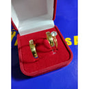 Par de alianças 5 mm 6 gramas Maçico com anel solitário 1 gramas pedra 3 mm