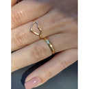 Anel Coração ouro 18 kilates peso 1 grama maciço