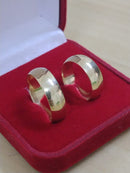 Alianças Boleadas Ouro 18k Noivado e Casamento 12 Gramas 7 mm