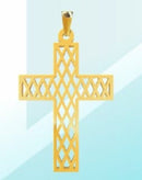 Pingente Cruz Telinha Ouro 18 k Peso 0.50 Grama 10 mm