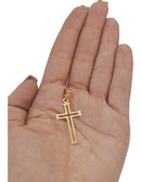 Pingente Crucifixo Em Ouro 18 Kilates 30 mm 2 Gramas