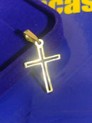 Pingente  Cruz Ouro 18 Kilates 16.50 mm Peso 0.50 Grama