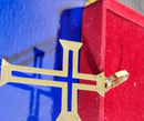 Pingente Cruz  2 Gramas  30 mm Ouro 18 kilates