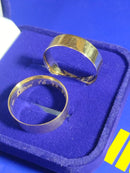 Alianças 6 mm 8 Gramas Maciça Brilhosa Ouro 18 Kilates