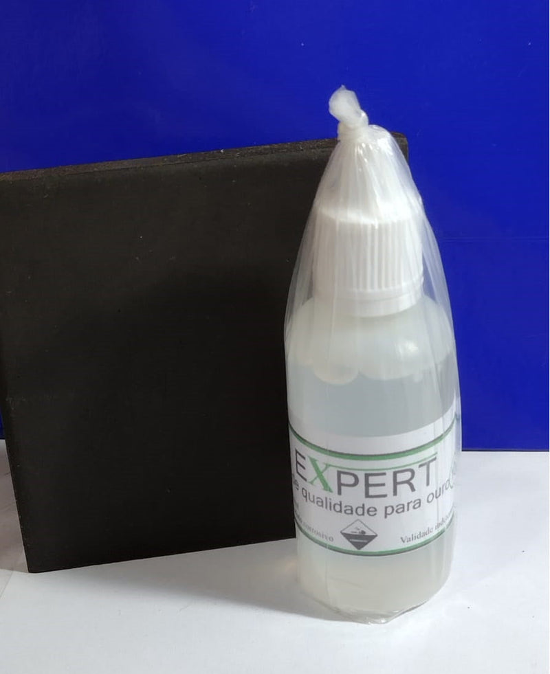 Teste Ouro 10 Kilates testa Joias prata em com Qualidade e perfeição 2 Vidros Teste 30 Ml + 2 Pedras 7.50  Cm x 7.50 Cm