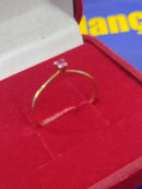 Anel Ouro 18 kilates 1,10 Gramas Pedra Zircônia 3 mm Todas Cores