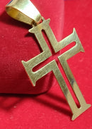 Pingente Cruz Ouro 18 Kilates Peso 4 Gramas 30 mm Maciço Modelo Cruz