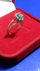 Anel De Formatura Feminino Prata 950 TOPO 9 X 6.2 mm Todas formaturas e Cursos Pedra 6 x 2.7 mm Zircônia