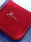 Anel Solitário Prata 950 Pedra Zircônia 4 mm