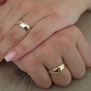 Par Alianças Casal Noivado Casamento Ouro 18 Kilates