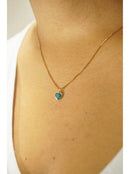 Pingente Ouro 18k Coração 6mm Pedras Zircônia