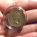 Moeda One Round Elizabeth II Ano 1987 Datada limpa Nova