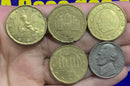 Kit 5 Moedas Euro e Dólar