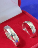 Alianças Lisas Boleadas Prata 950 Namoro 6 mm