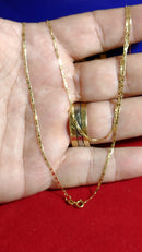 Cordão Piastrine Ouro 18 kilates 1.80 Gramas  2 Mm Oco  40 Cm