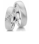 Alianças De Prata 950 - Modelo Retas 5 mm C/  Pedras Certificado de Garantia eterna do produto Caixinha de Veludo