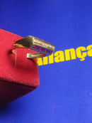 Anel Brilhante e Rubi Originais Peso 5.10 Gramas Topo 17 x 7 mm