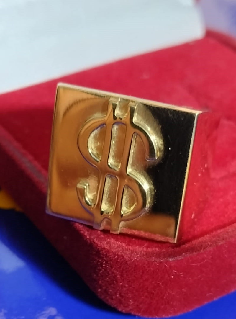 Anel Ouro 18 Kilates Oval Fechado Peso 13 Gramas 18 mm
