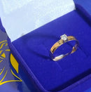 Anel Pedra Zircônia 3.50 mm Peso 1.50 Gramas Ouro 18 Kilates