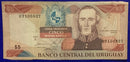 Cédula 5 Pesos Banco Central Del Uruguay Antigas Coleção