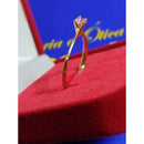Anel solitário ouro 18 kilates 1,10 gramas pedra Zircônia 3 mm