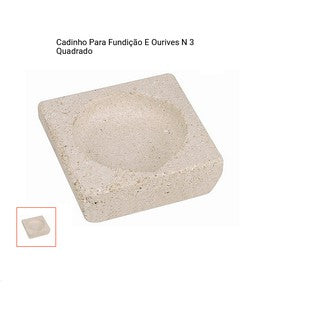 Cadinho Para Fundição E Ourives N 3 Quadrado Reflatário