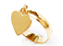 Anel Coração 10 mm e Aro 5 mm  Ouro 18 Kilates Maciço Peso 4.50 Gramas