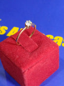 Anel Chuveirinho Solitário Pedra 4 mm Zircônias Ouro 18 Kilates Todas as Cores 1.25 Gramas