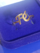 Anel FÉ  Ouro 18 Kilates 0.12 mm Peso 1.10 Gramas