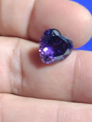 Pedra Zircônia Ametista Coração 12 mm  Peso 2.30 Gramas