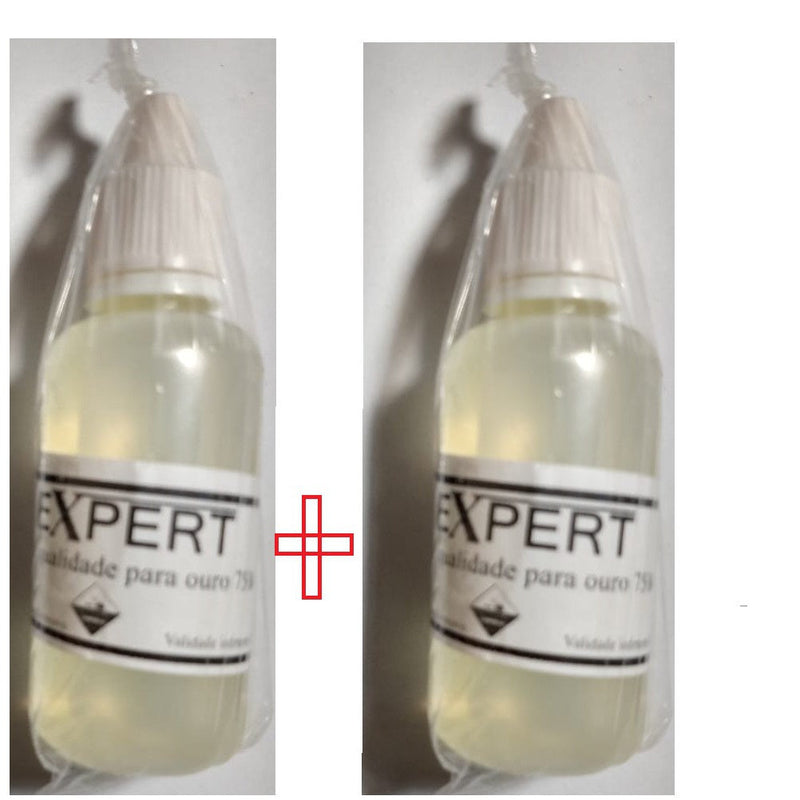 2 Testes de ouro kilates  30 ML e prata  mais 2 pedras 4 x 4 cm - Saiba o teor de sua joias -