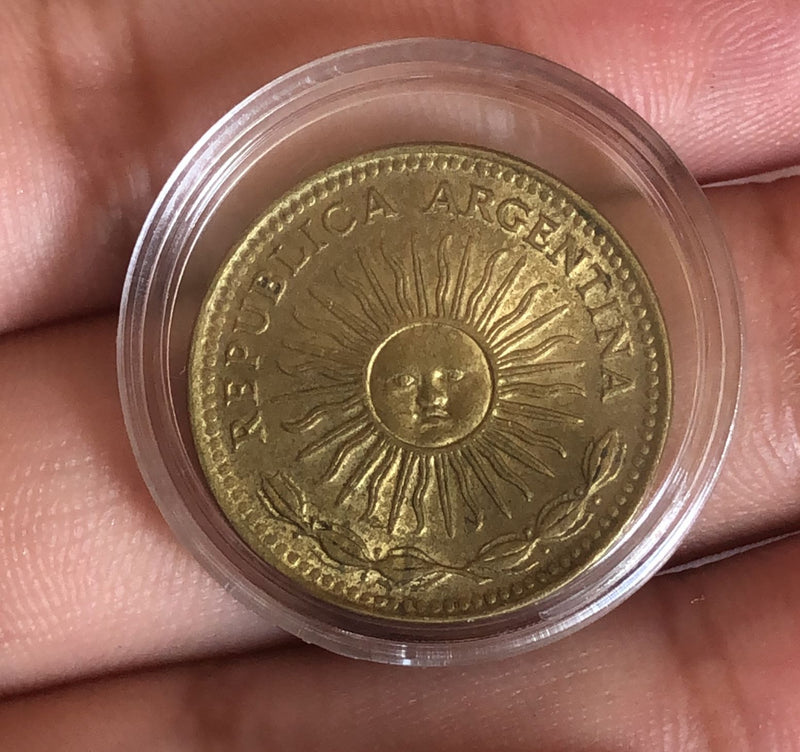 Moeda 1 Peso República Argentina 1975 Na Cápsula