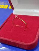 Anel Ouro 18 kilates 1,10 Gramas Pedra Zircônia 3 mm Todas Cores