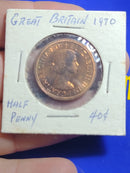 Moeda Half Penny 1970 estrangeira para colecionadores rara