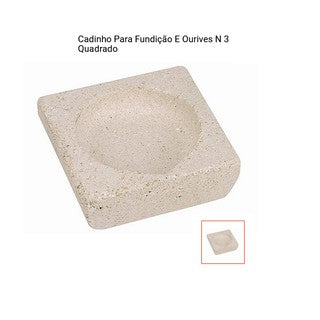 Cadinho Para Fundição E Ourives N 3 Quadrado Reflatário
