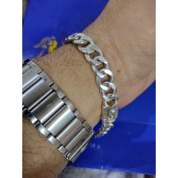 Pulseira prata 950 de lei maçico 40 gramas 7 mm