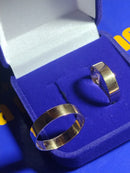 Aliança Par Ouro 18 kilates Retas 7 Gramas  5 mm lisa e brilhosa