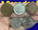 Kit 5 Moedas Estrangeiras 10 Cedntesimos10 Pesos,10 , 205,50 Raras
