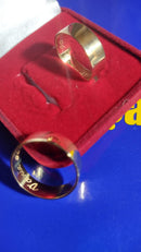 Par de Alianças Reta Noivado e Casamento 5.50 Gramas 5 mm lisa Ouro 18 Kilates