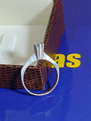 Anel 15 Anos Solitário Prata 950 Pedra Zircônia 4 mm